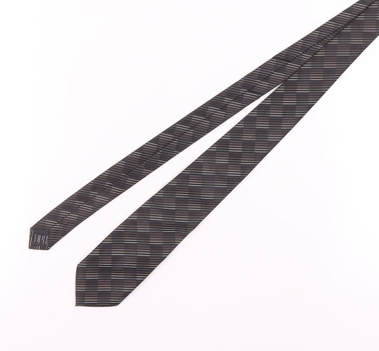 Mens Burton Black Striped 100% Polyester  Tie