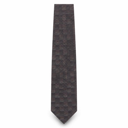 Mens Burton Black Striped 100% Polyester  Tie