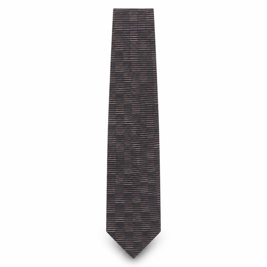 Mens Burton Black Striped 100% Polyester  Tie