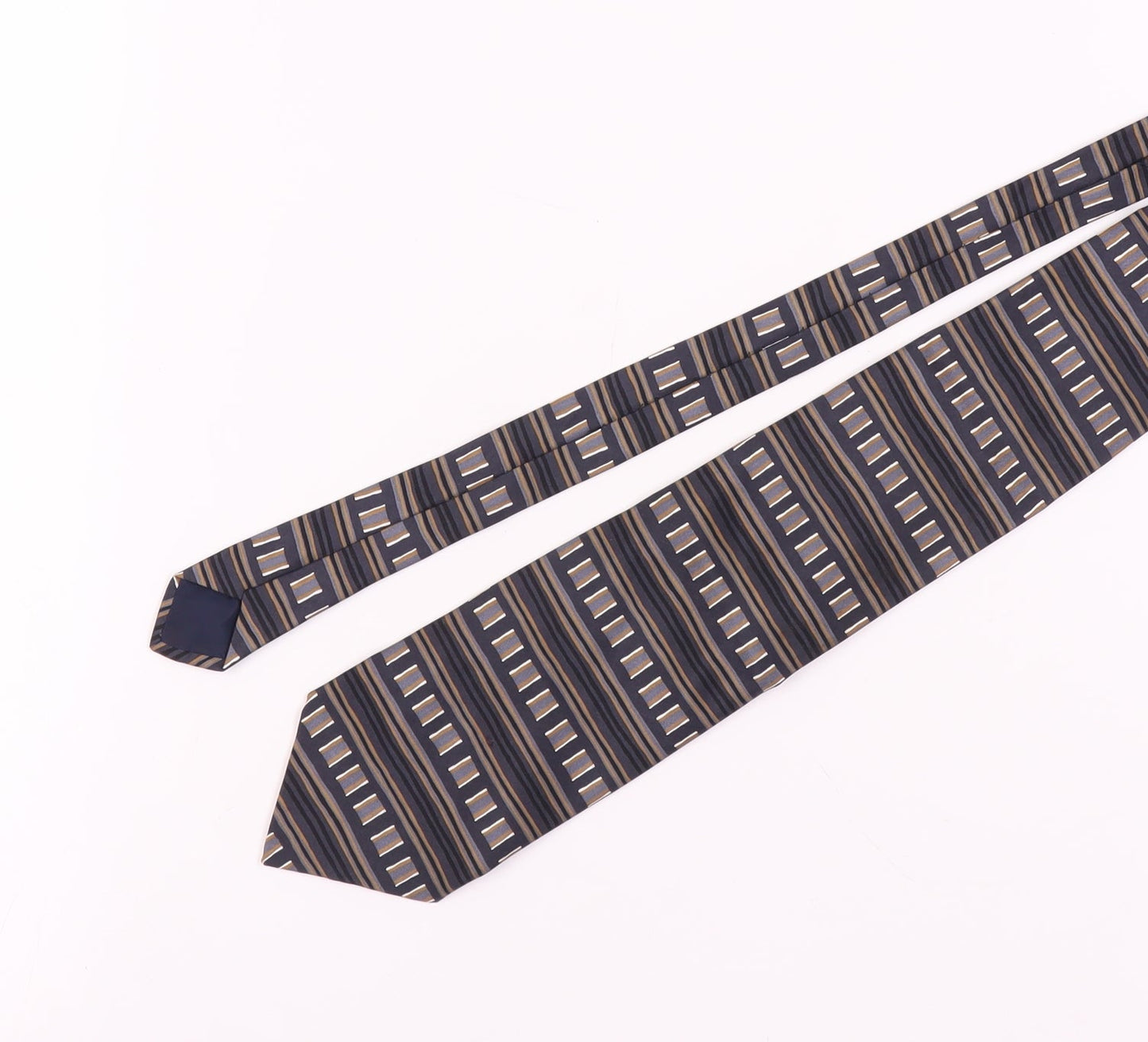 Men's All Silk Blue Geometric Silk Tie