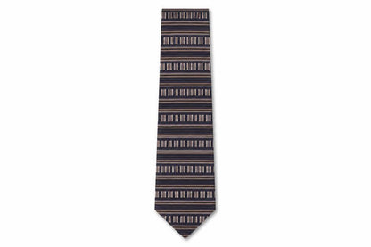 Men's All Silk Blue Geometric Silk Tie