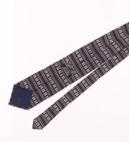 Men's All Silk Blue Geometric Silk Tie