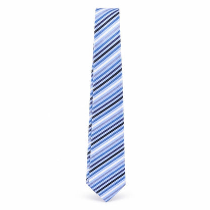 Mens George Blue Striped 100% Polyester  Tie