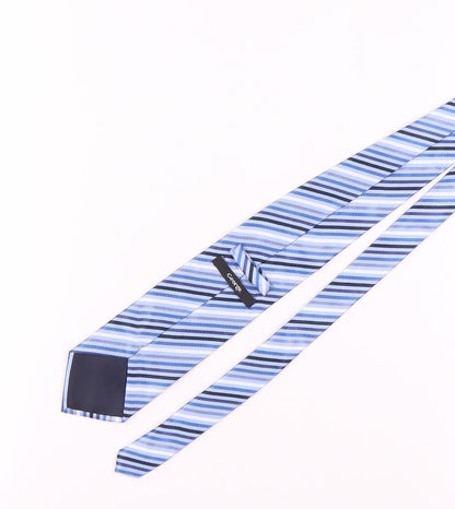 George Men's Blue Striped Tie Polyester