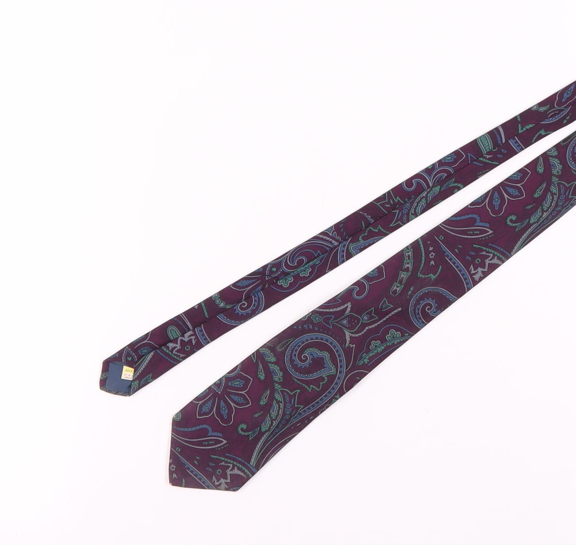 Marks and Spencer Purple Paisley Silk Men's Tie