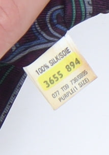 Marks and Spencer Purple Paisley Silk Men's Tie