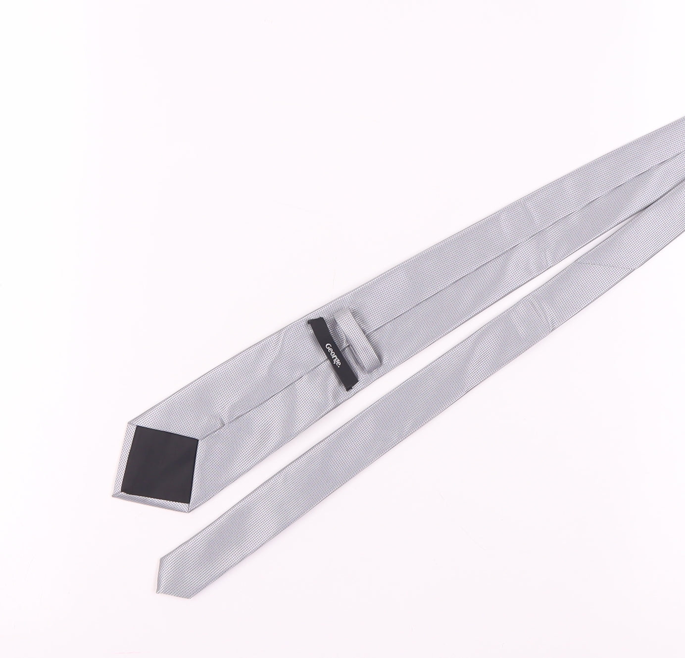 George Men's Grey Geometric Tie