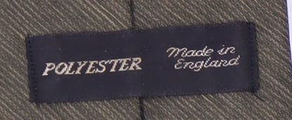 Men's Brown Polyester Tie with Animal Print