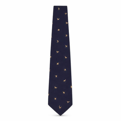 Mens Terylene Blue Animal Print 100% Polyester  Tie