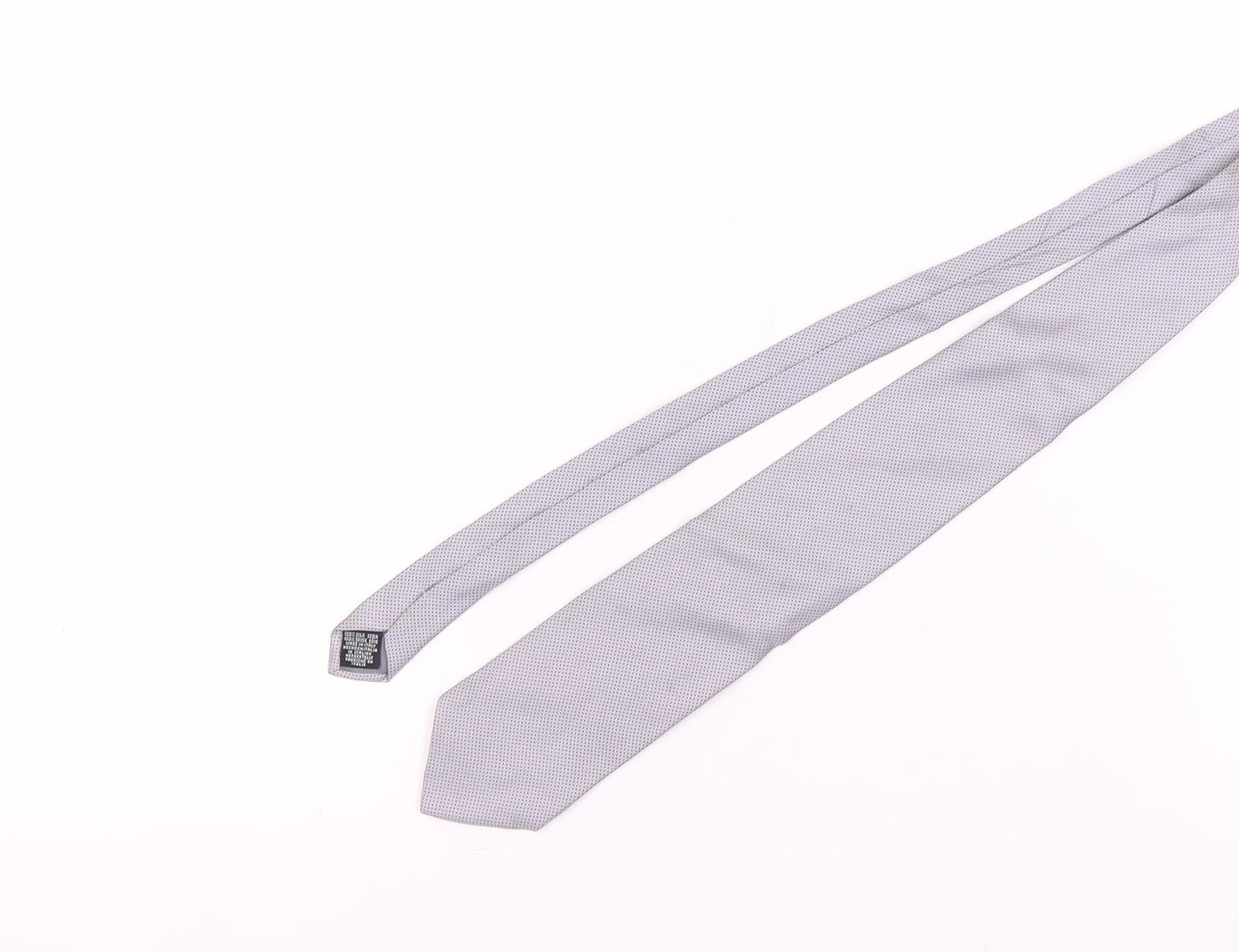 Mens Frangi Grey Polka Dot 100% Silk  Tie