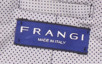 Mens Frangi Grey Polka Dot 100% Silk  Tie