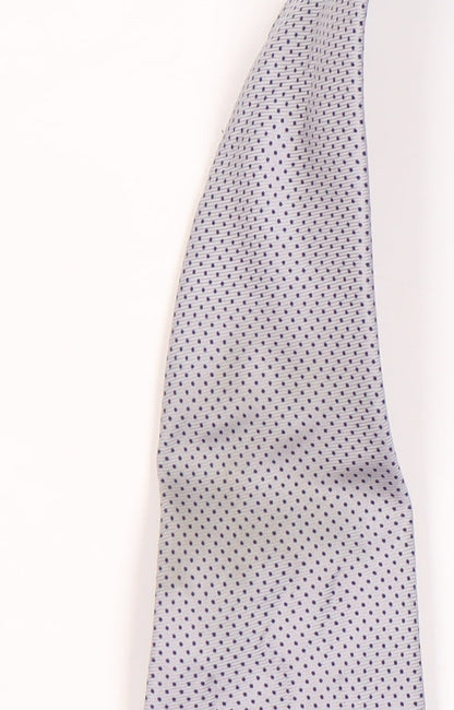 Mens Frangi Grey Polka Dot 100% Silk  Tie