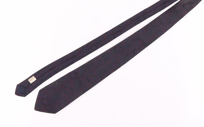 The Burton Collection Men's Black Paisley Tie