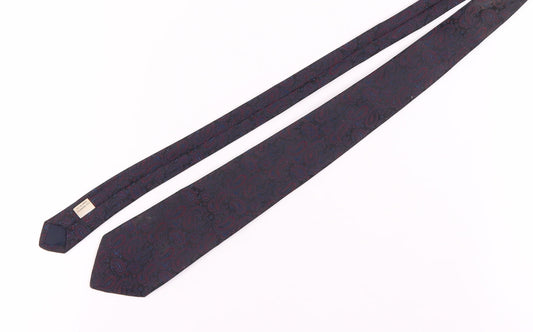 The Burton Collection Men's Black Paisley Tie