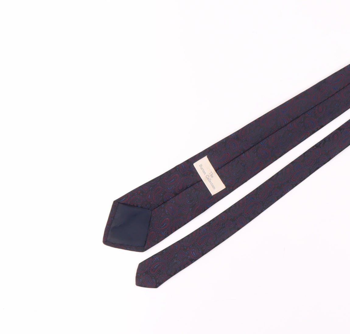 The Burton Collection Men's Black Paisley Tie