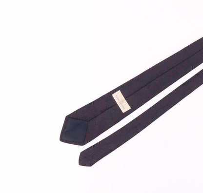 The Burton Collection Men's Black Paisley Tie