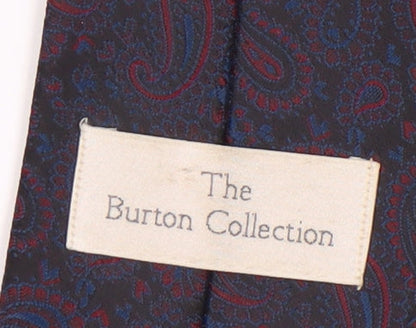 The Burton Collection Men's Black Paisley Tie