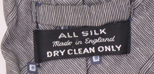 Men's Grey Silk Geometric Pattern Tie, One Size