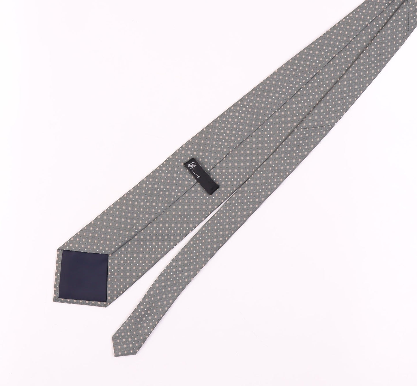 Mens BHS Grey Polka Dot 100% Polyester  Tie