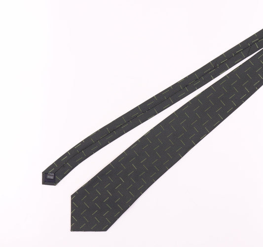 John Curtis Men's Green Geometric Tie One Size