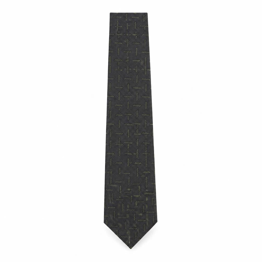 Mens John Curtis Green Geometric 100  Tie