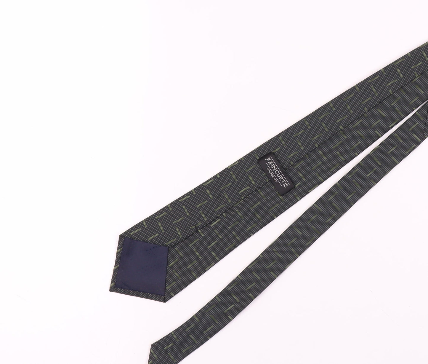 John Curtis Men's Green Geometric Tie One Size