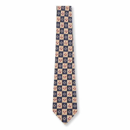 Mens Marks and Spencer Multicoloured Geometric 100% Silk  Tie