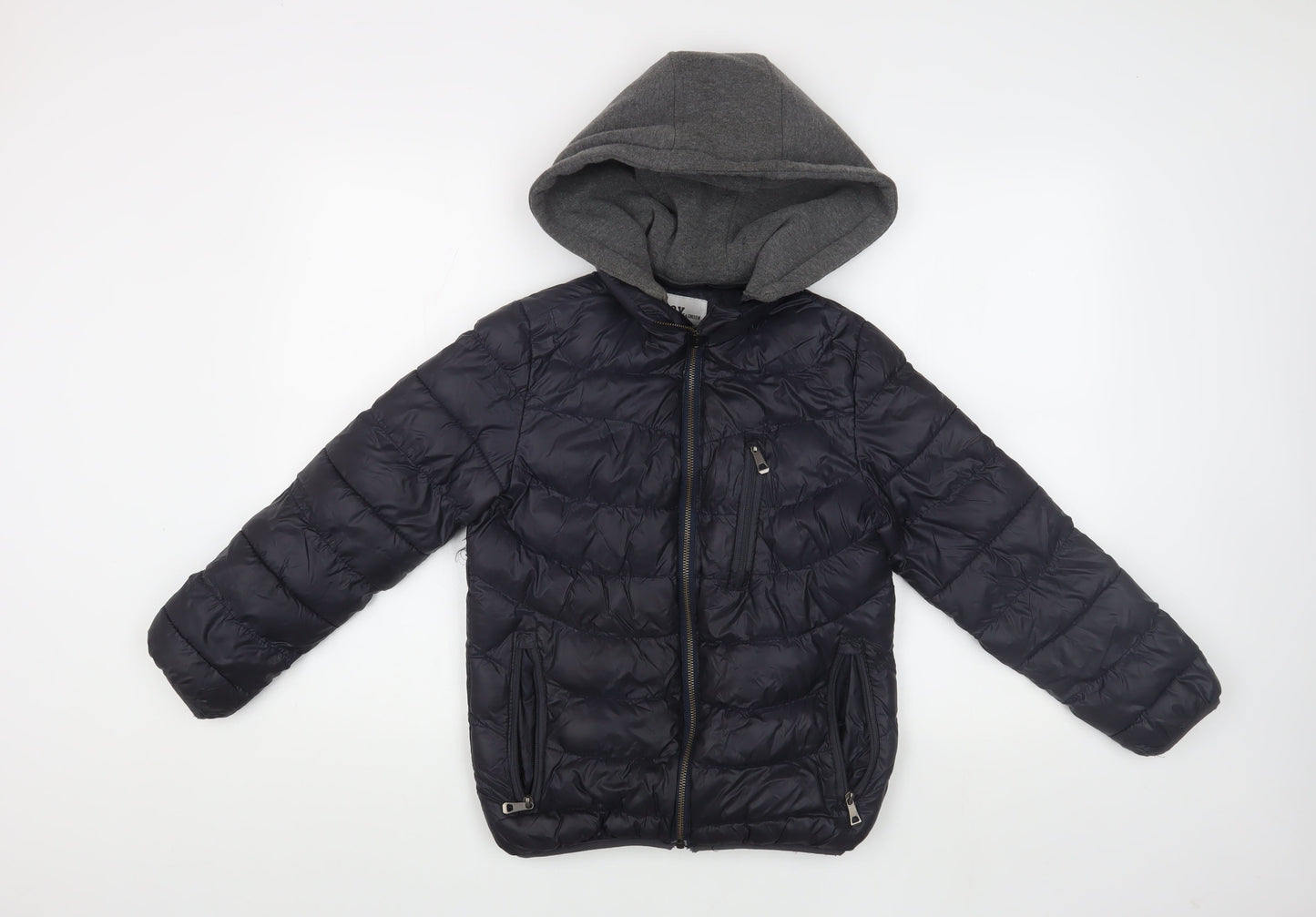 Z&Y Fashion Boys Black Puffer Jacket with Hood 12 Years