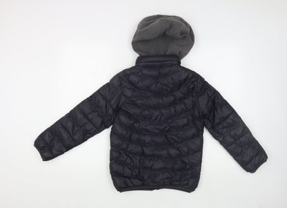 Z&Y Fashion Boys Black Puffer Jacket with Hood 12 Years