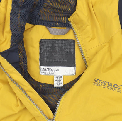 Regatta Boys Yellow Hooded Jacket 7 Years Outdoor Wear