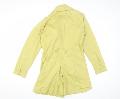 Next Girls Green Trench Coat 16 Years Double-Breasted
