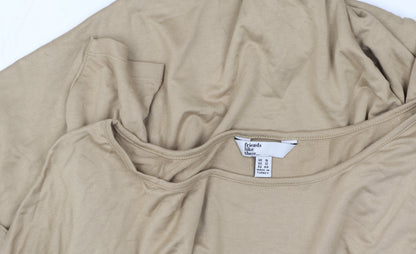 Womens UK Size 16 Friends Like These Beige Basic T-Shirt