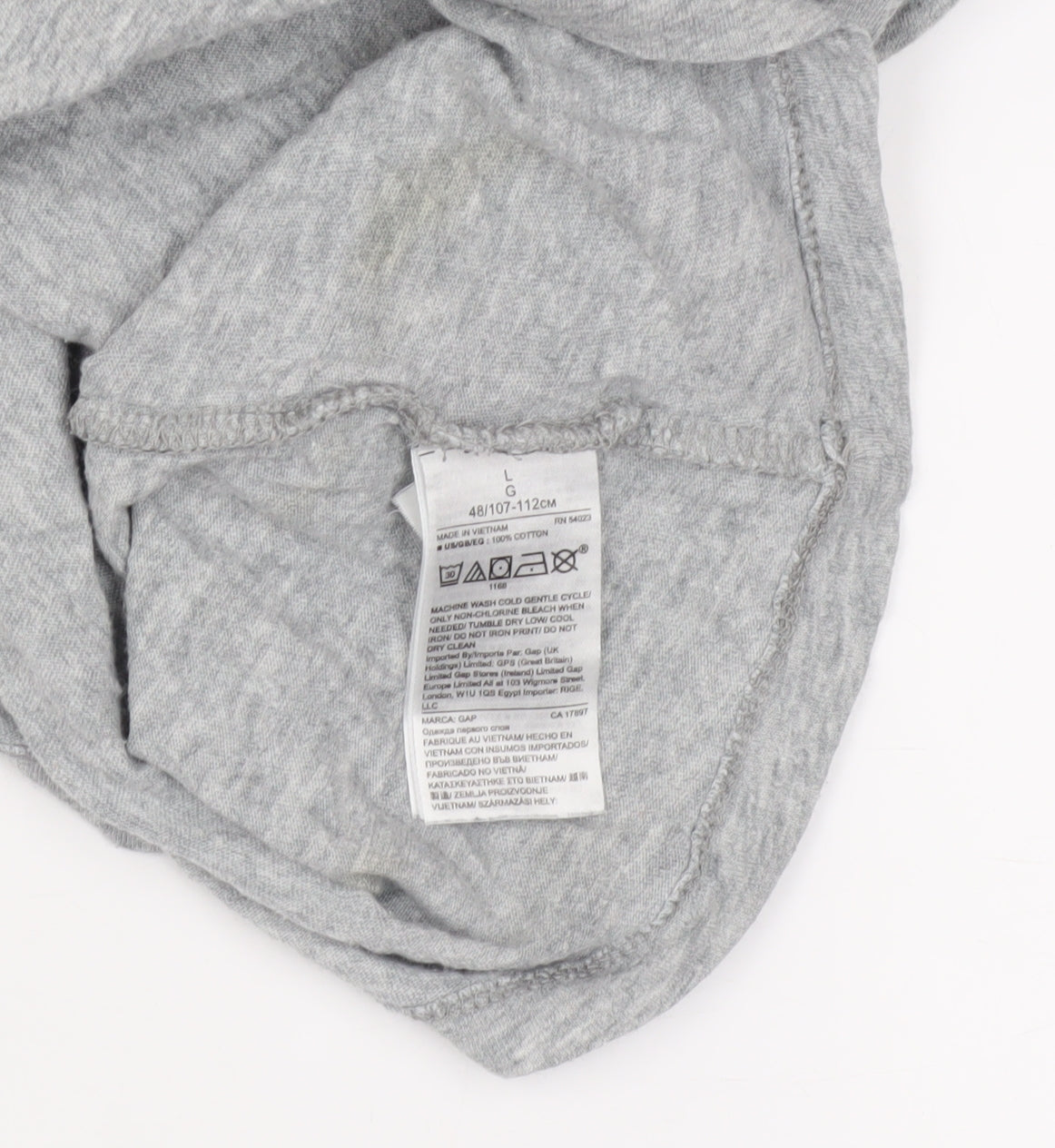 Mens UK Size L Gap Grey  T-Shirt