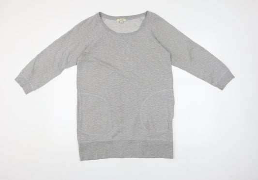 Hush Women's Grey Pullover Jumper, Size S, Relaxed Knit