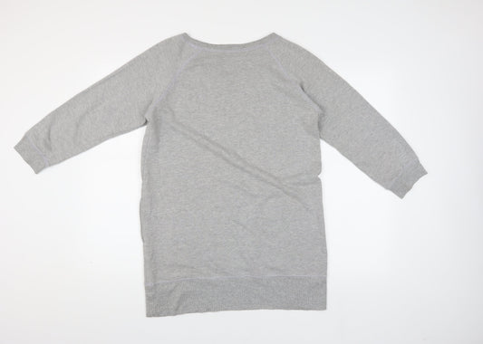 Hush Women's Grey Pullover Jumper, Size S, Relaxed Knit