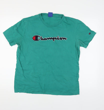 Mens UK Size L Champion Green  T-Shirt