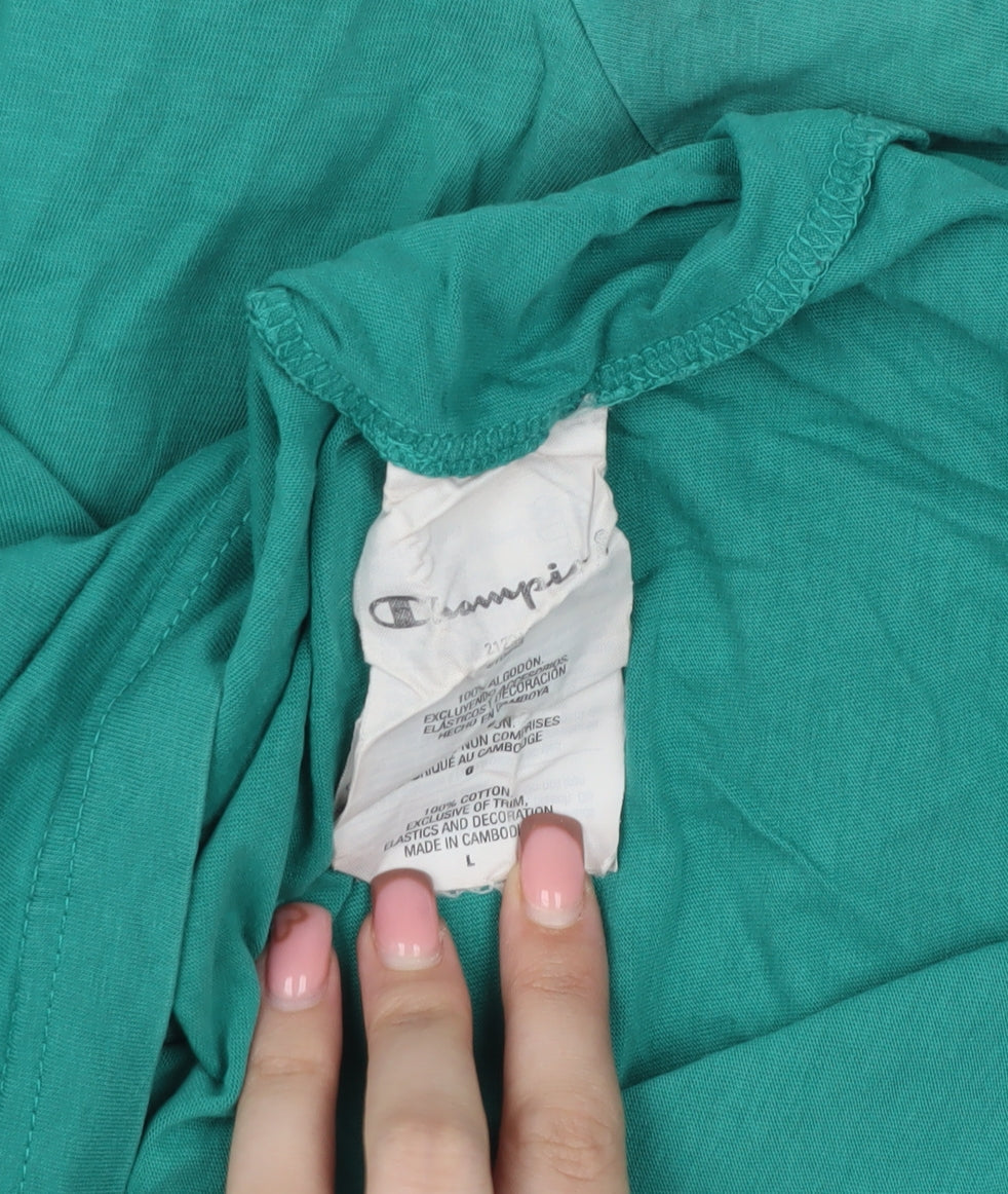 Mens UK Size L Champion Green  T-Shirt