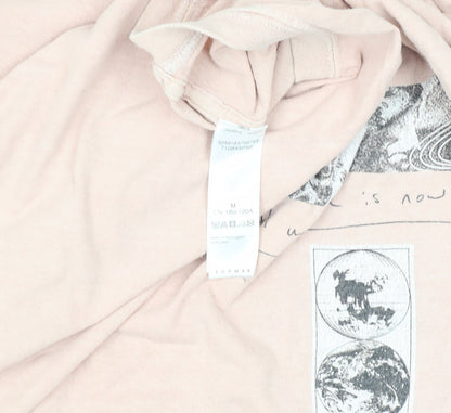 Topman Men's Pink Graphic Medium Retro T-Shirt