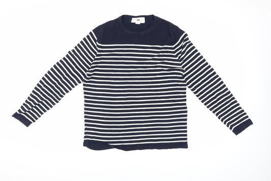 Unisex Adults UK Size M H&M Blue Pullover Jumper