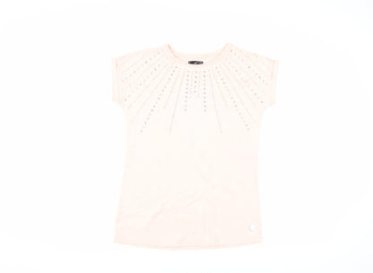 Firetrap Girls Pink Rhinestone T-Shirt - 13 Years, Casual & Chic