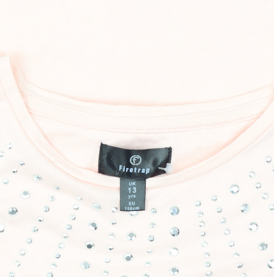 Firetrap Girls Pink Rhinestone T-Shirt - 13 Years, Casual & Chic