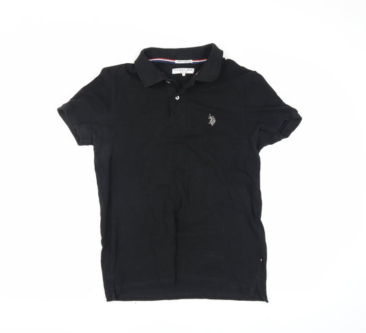 U.S. Polo Assn. Men's Black Polo Shirt Size S