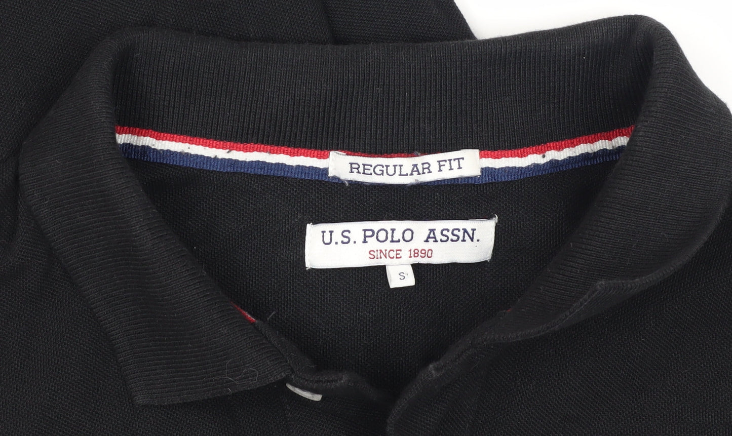 U.S. Polo Assn. Men's Black Polo Shirt Size S