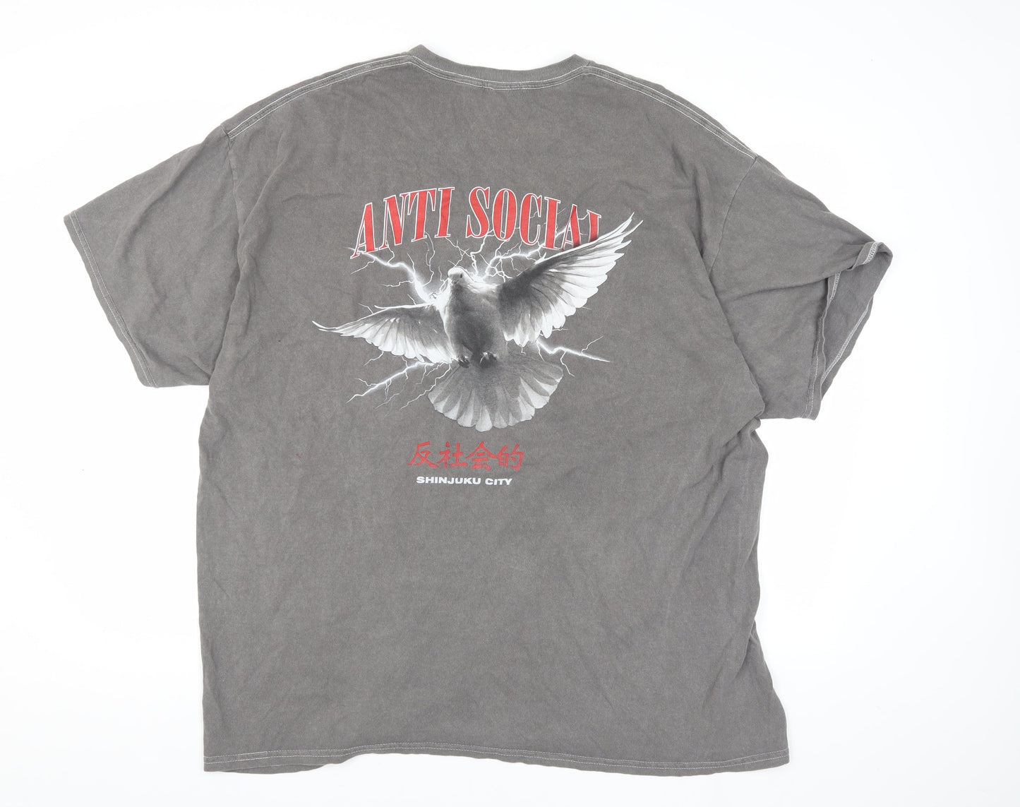 Mens UK Size L boohooMAN Grey  T-Shirt