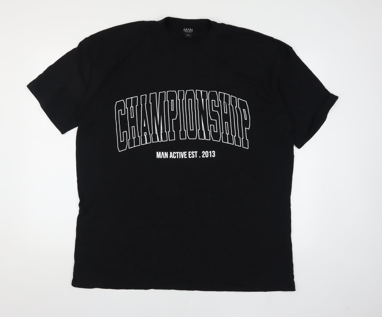 Mens UK Size M boohooMAN Black  T-Shirt