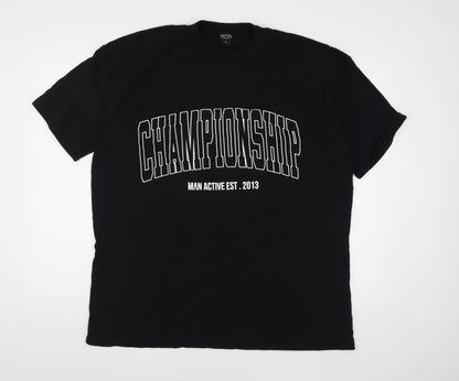 Mens UK Size M boohooMAN Black  T-Shirt