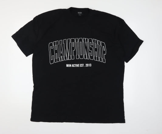 Mens UK Size M boohooMAN Black  T-Shirt