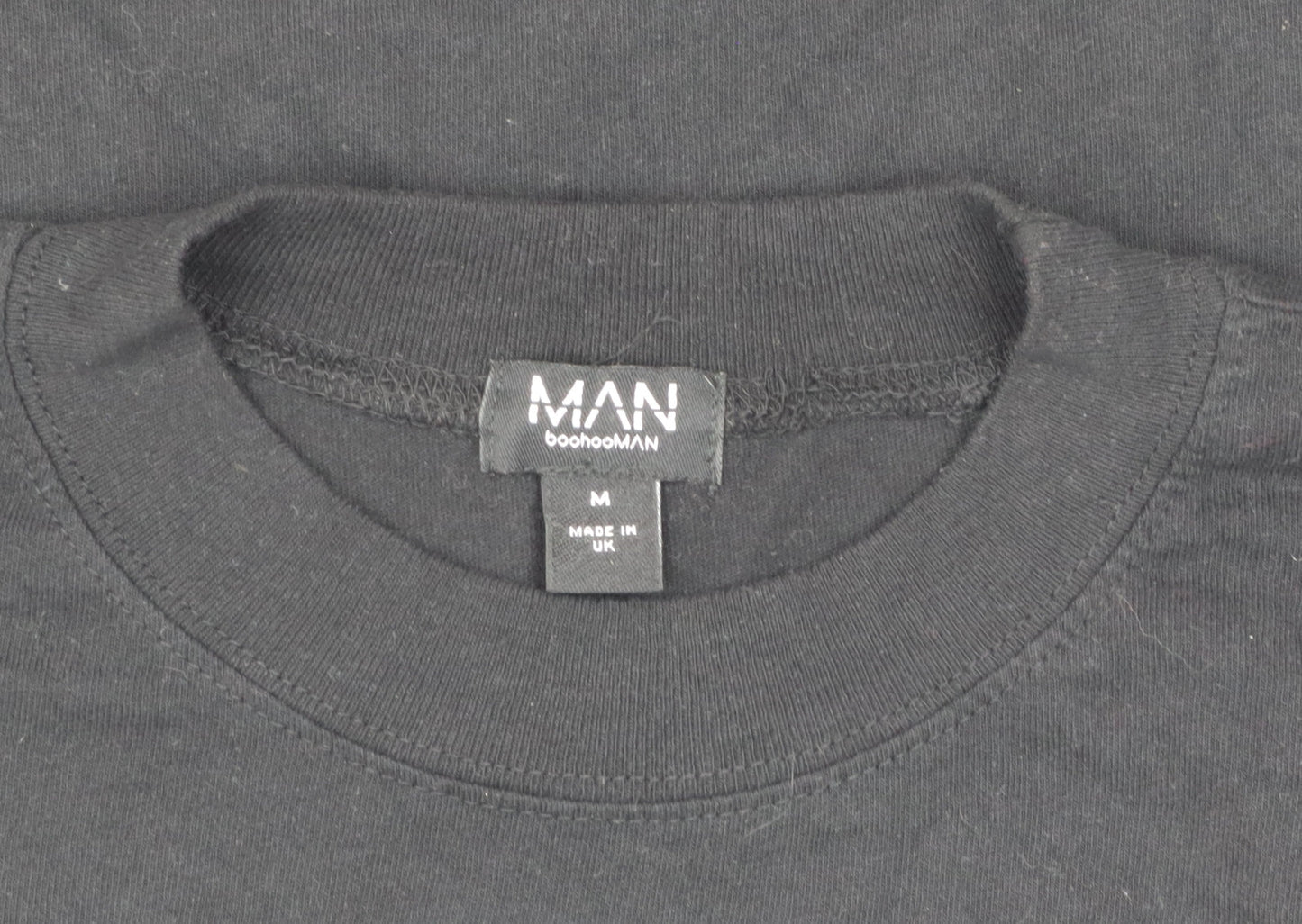 Mens UK Size M boohooMAN Black  T-Shirt