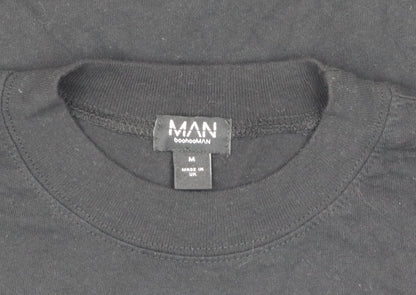 Mens UK Size M boohooMAN Black  T-Shirt