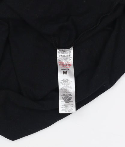 Mens UK Size M boohooMAN Black  T-Shirt